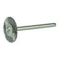 Weiler 3/4" Miniature Wire Wheel, .005" Stainless Steel Fill, 1/8" Stem 26005